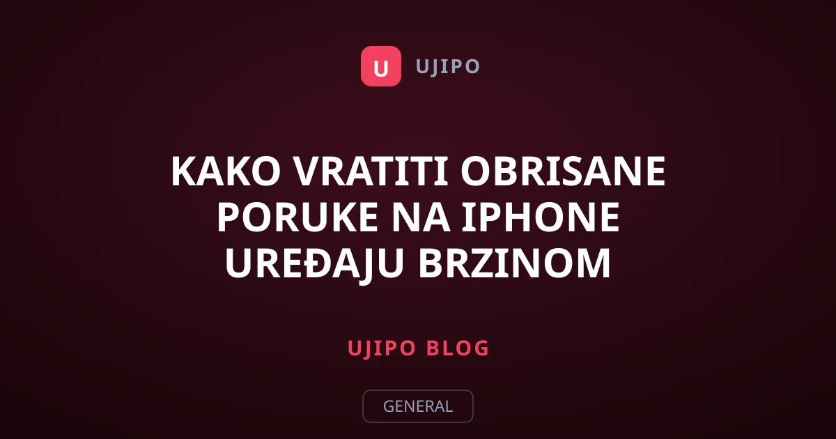 Kako vratiti obrisane poruke na iPhone uređaju brzinom svetlosti